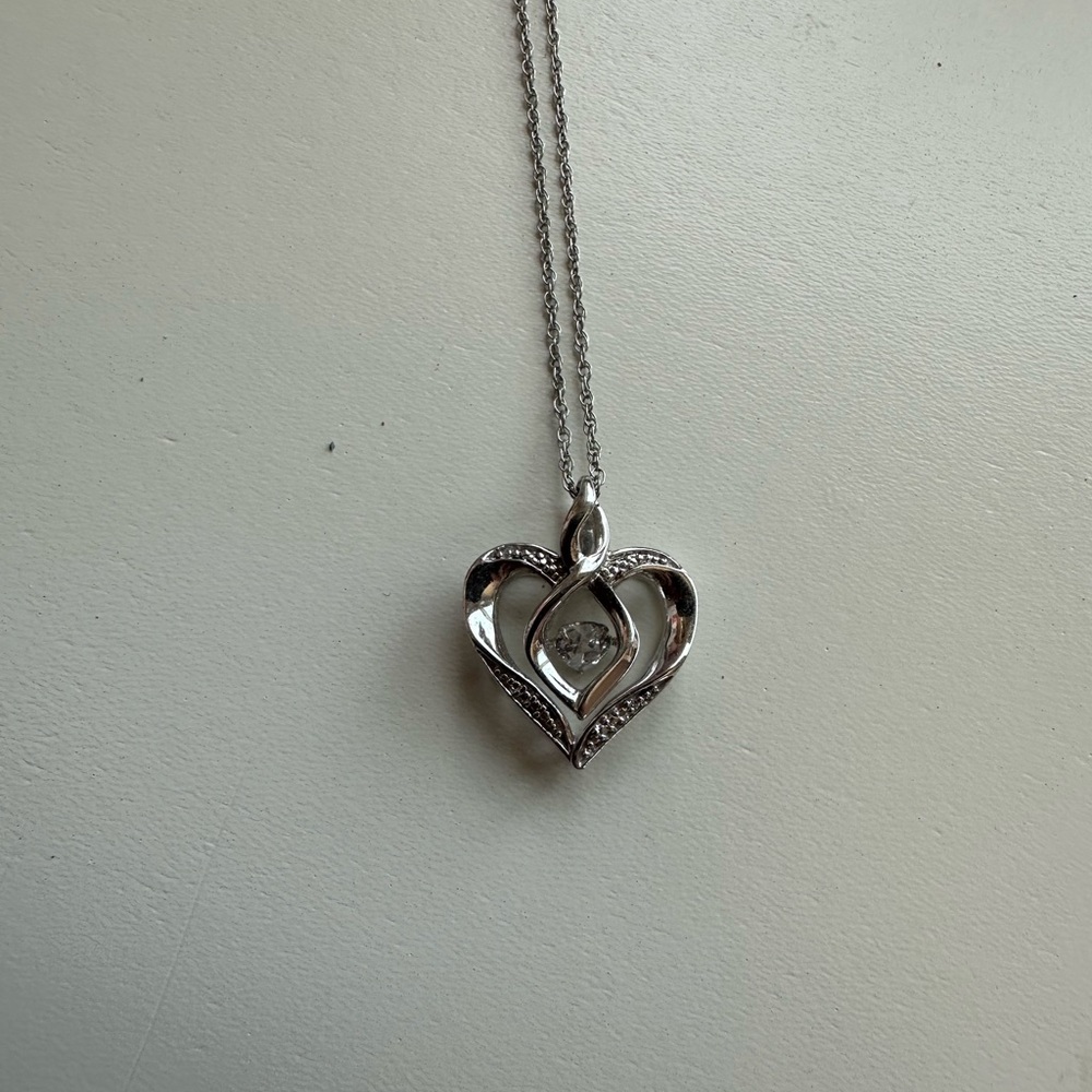 Silver Heart Pendant Necklace